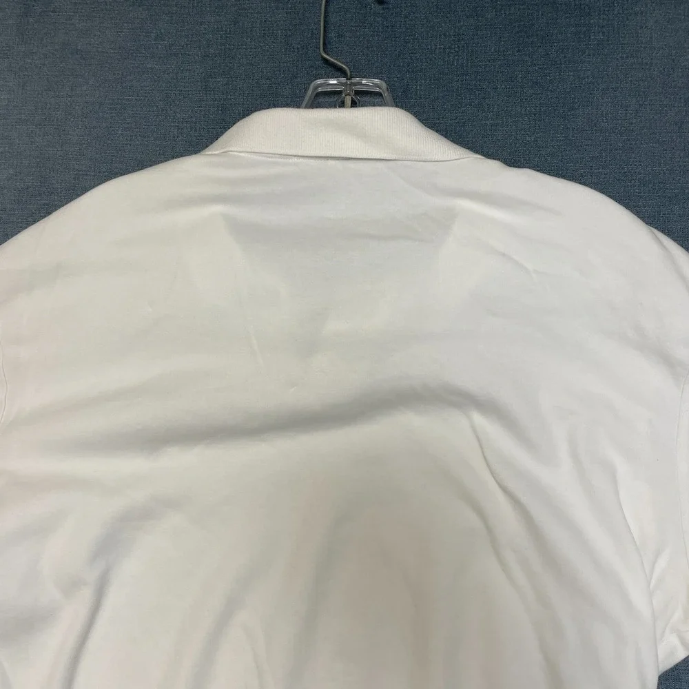 VTG Polo Ralph Lauren Polo Shirt Mens XL White Pony High Low Hem Tennis